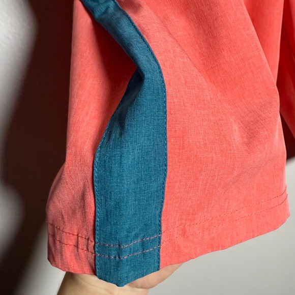 Ocean + Coast NEW Mens Board Shorts XXL Orange Coral Teal Stretch Beach - Picture 6 of 8